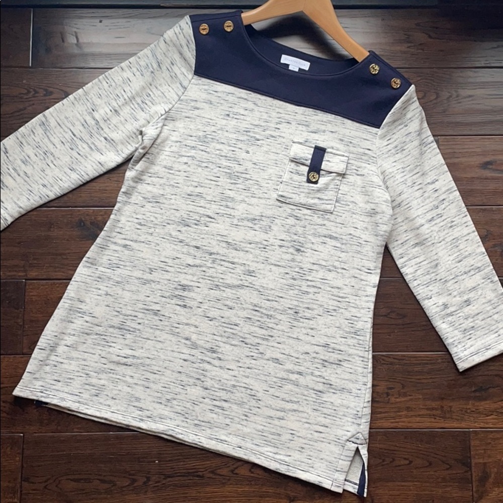 Charter Club nautical navy anchor knit oversized